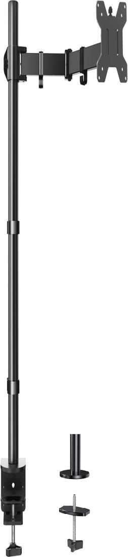 HUANUO (ファーノー) モニターアーム ロング 13-32インチ対応 10kg高耐荷重 ディスプレイアーム VESA 75x75mm 100x100mm対応 高い位置 長い ポール シングル PCアーム クランプ式 グロメット式 多角度調節 配線収納 HNCM9