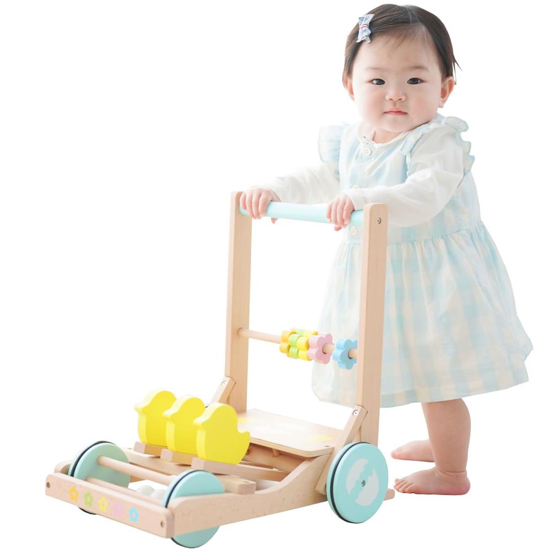 手押し車 赤ちゃん 木製 カタカタ かたかた 木のおもちゃ ひよこのカタカタ押し車 きこりのおもちゃ あんよ 練習 押し車 出産祝い