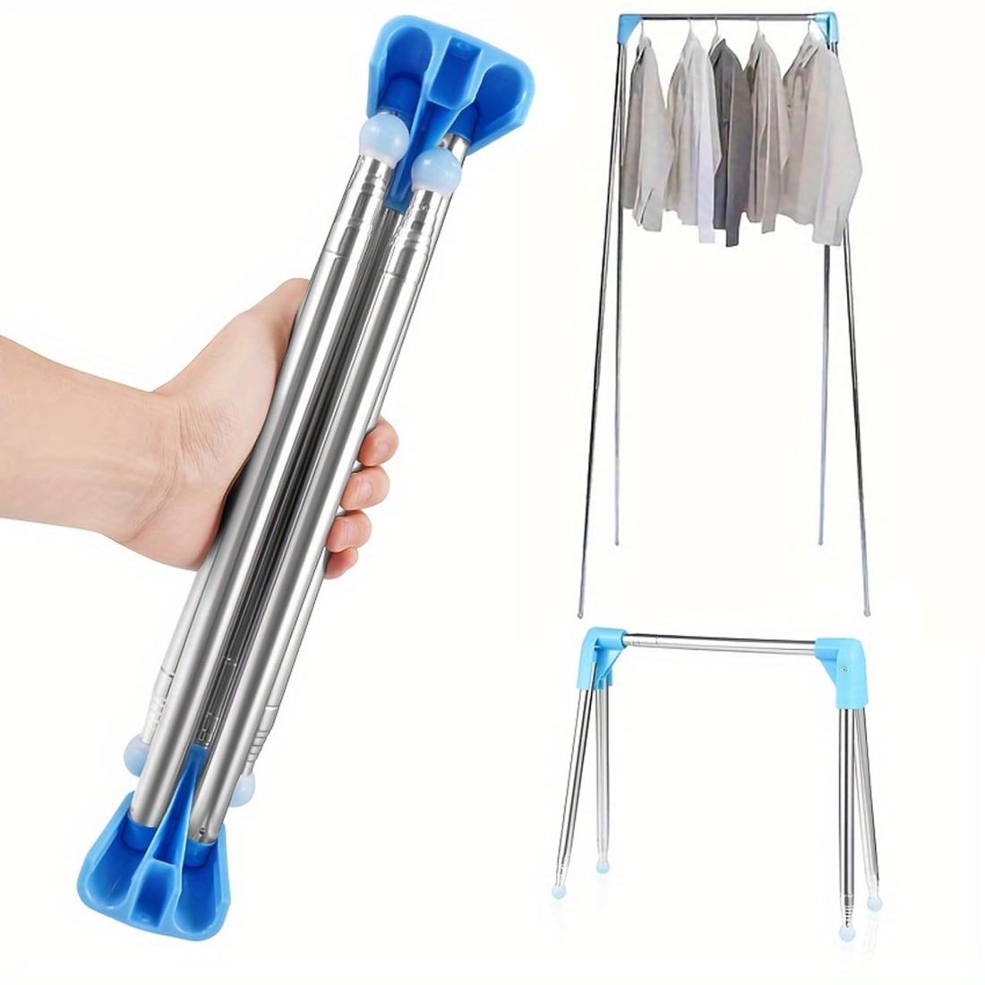 【商品詳細】重量: 650g、収納のサイズ: 38.5cm、展開のサイズ: 38cm-90cm、高さ: 38-140cm、取り付け不要、伸縮構造。付属品: 本体、収納バッグ、小さな折りたたみハンガー付、取扱説明書。お買い上げ頂き、ありがとうございます。もしご不明や製品に不具合なところがございました場合、お気軽にお問い合わせくださいませ。必ずお客様が満足するまで対応致します。ご使用前に取扱説明書をよくお読みください。【取り付け不要、持ち運び簡単】Shigure物干しラックは、工具も設置も不要な折りたたみ式デザインで、広げてすぐに使える。収納時の長さは38.5cmで、小型でコンパクト、持ち運びや収納が簡単で、スーツケースや引き出しに簡単に収まる。【厚い鋼管、強力な耐荷重性】アップグレードされた厚みのあるステンレス鋼管、強くて耐久性があり、錆びたり変形しにくく、高い耐荷重性を備えています。物干しラックの長さは38cmから90cmまで調整できます。季節を問わず洗濯物を干すことができ、様々なニーズに応えます。【滑り止め設計・安定構造】安定した4本脚構造設計で、ハンガーが倒れにくいです。 4本の脚には滑り止めが付いているので、屋内の平らな場所でも、屋外の凸凹した地面でも安心してご使用いただけます。【多くの場所に適用可能】屋内と屋外の両方での使用に適しています。寝室やベランダなどの屋内でも使用でき、使用しないときは移動して折りたたんで収納できます。梅雨の時期の衣類乾燥に最適です。同時に、アウトドア、出張のホテル、キャンプなどにも使えます。小型で持ち運びが簡単です。