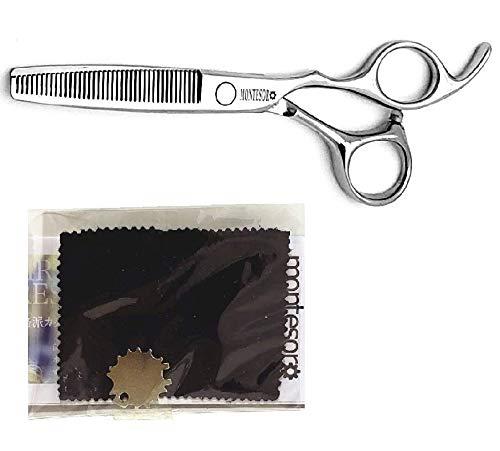 montesoro 単品 すき率10％ すきばさみ ヘアカット 美容師 散髪 セニング セルフカット 錆びにくい 高級材質 SUS440C を採用 (10％スキバサミ)