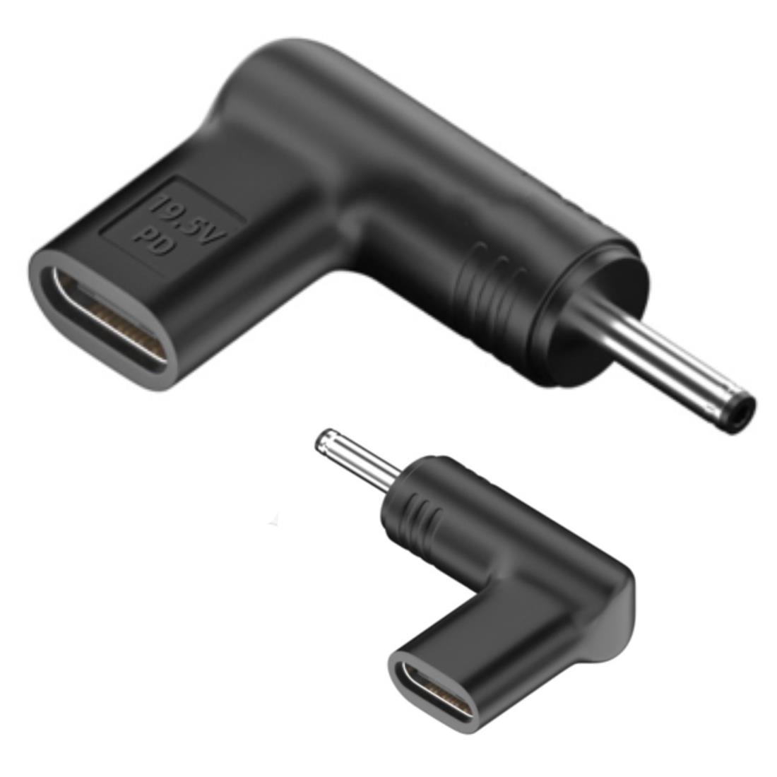 fine-R USB-C 入力 DC 3.5×1.35mm 出力 ノートパソコン用 変換アダプター PD充電対応 高速充電プラグ 19.5V 5A 汎用 タイプC 電源変換 USB-Cアダプタ（PL保険加入品） (02-35135)