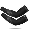 ROCKBROS(ロックブロス)アームカバー 腕カバー 冷感 UVカット 滑り止め 吸汗速乾 アームスリーブ 夏 スポーツ ゴルフ 自転車 メンズ レディース 農作業 釣り 野球 男女兼用 ブラック