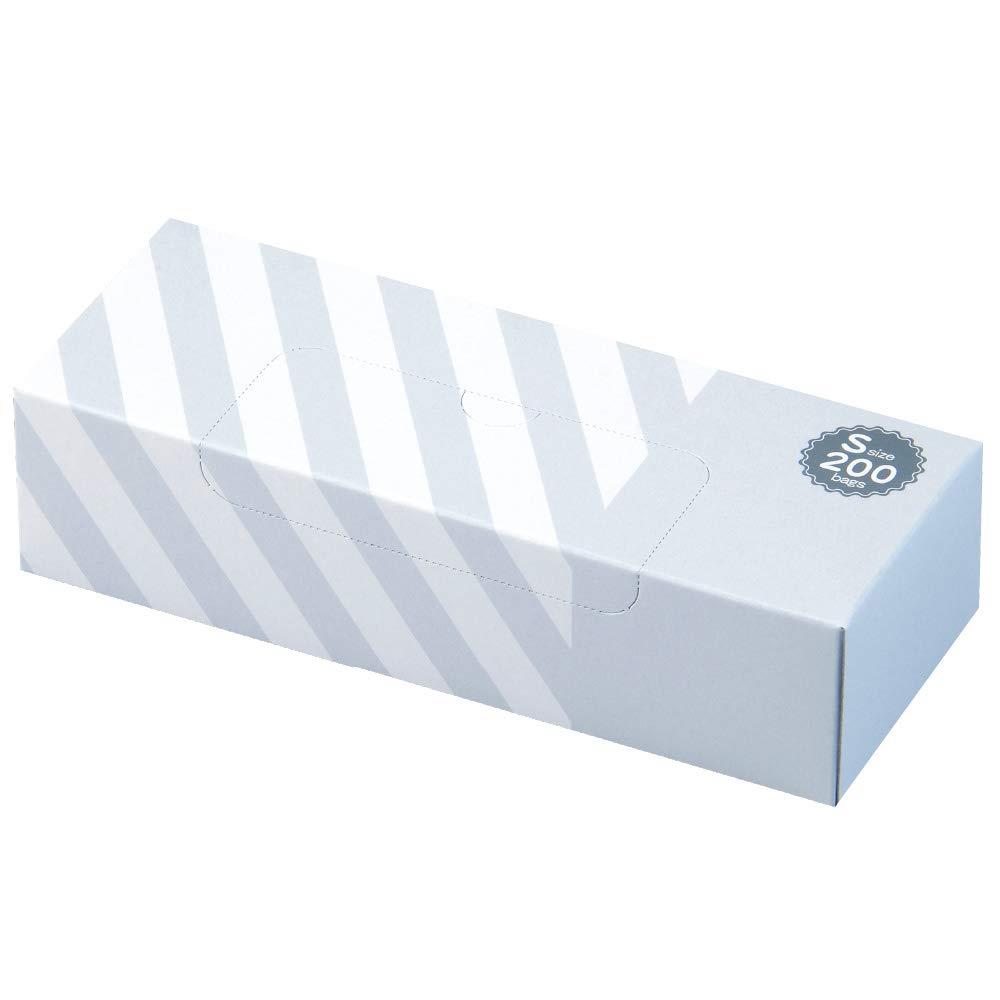 臭わない袋 BOS ボス ストライプ/白 Sサイズ 200枚入 防臭袋 ゴミ袋 日本製 おむつ オムツ ペット 赤ちゃん 防災 生ゴミ などの処理に