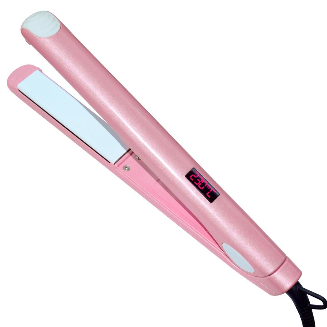 ヘアアイロン【美容師厳選お勧め・美容院品質】Hikeda セラミック ストレート ヘアアイロン カール両用 プロ仕様 ヘアーアイロン【PSE認証済】マイナスイオン 急速加熱 火傷防止ゴム LCD液晶スクリーン 多段階温度調節 自動OFF 海外対応 25mm