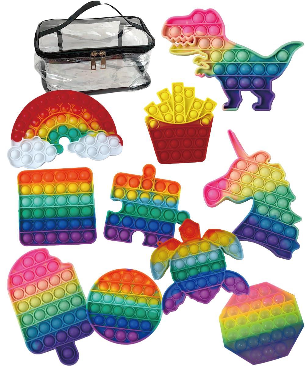 プッシュポップ バラエティー 10個セット スクイーズ プッシュポップバブル ふわハニー ジャンボスクイーズ ビッグスクイーズ (ボーイズセット)