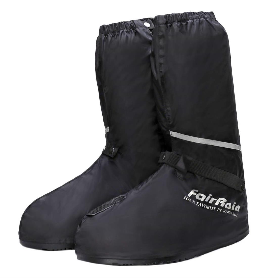 nakira バイク ブーツカバー 靴カバー シューズカバー 防水 靴 カバー XL nkr1146 (ライン入り)