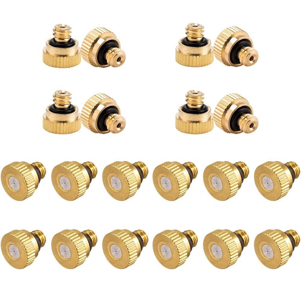 噴霧ノズル 霧吹き ミストノズル 散水ノズル 真鍮ミストノズル 10-24 UNC 点滴灌漑 芝生 ガーデニング ..