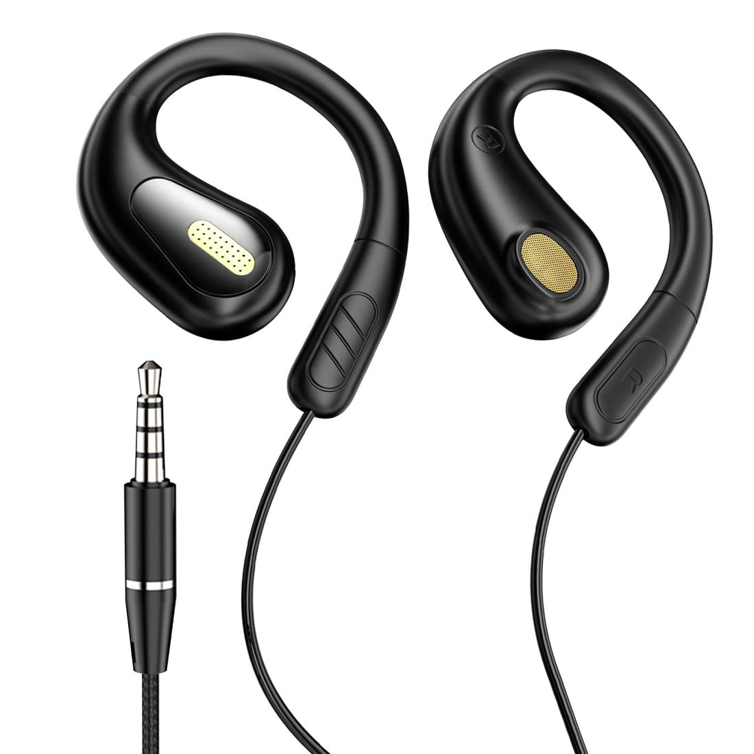 【2025初登場】 イヤホン 有線 3.5mm マイク付き オープンイヤー ヘッドホン 耳掛け 耳を塞がない なが..