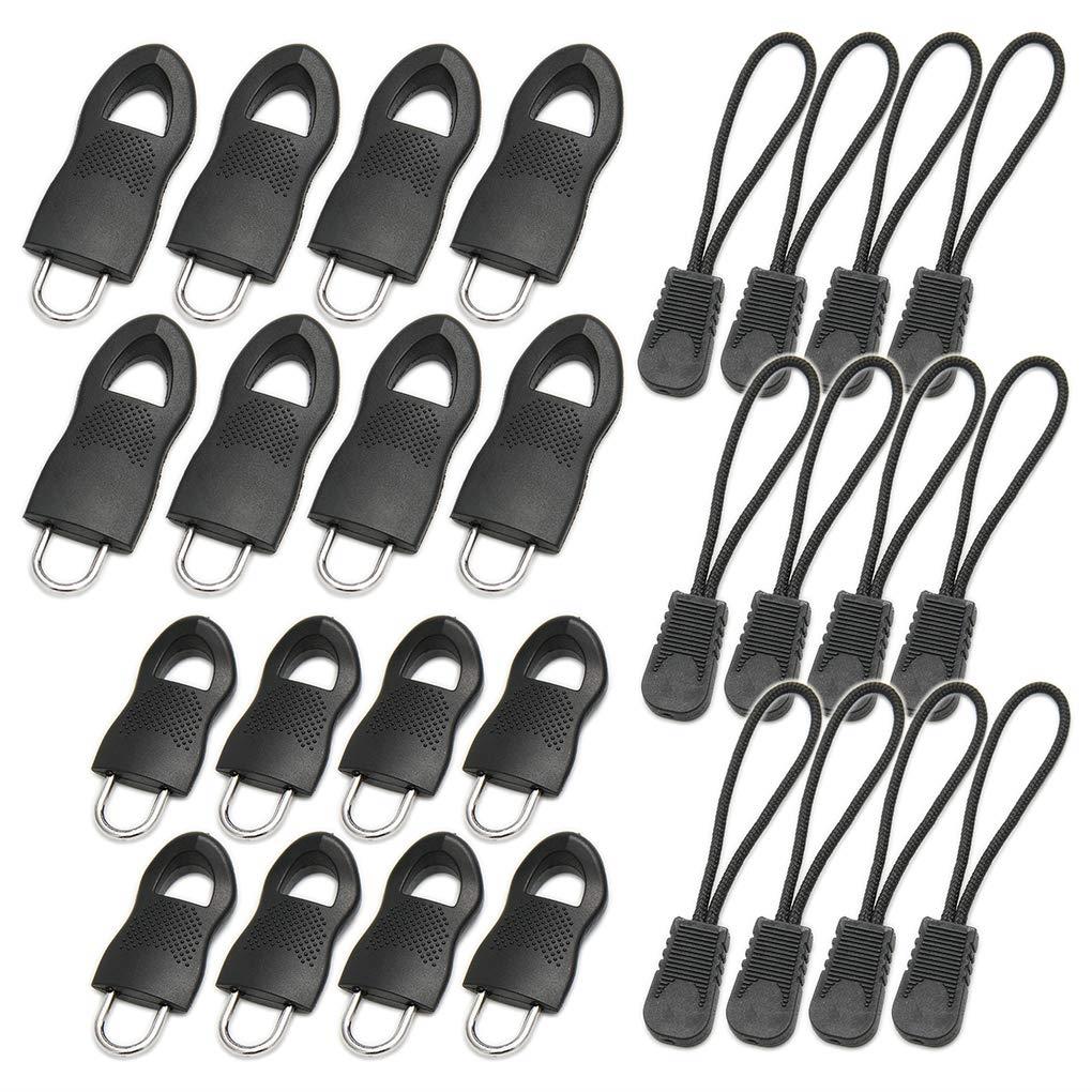 ジッパータブ ファスナートップ ジッパープル ファスナー 引き手 修理 交換 28個セット（大8個・小8個..