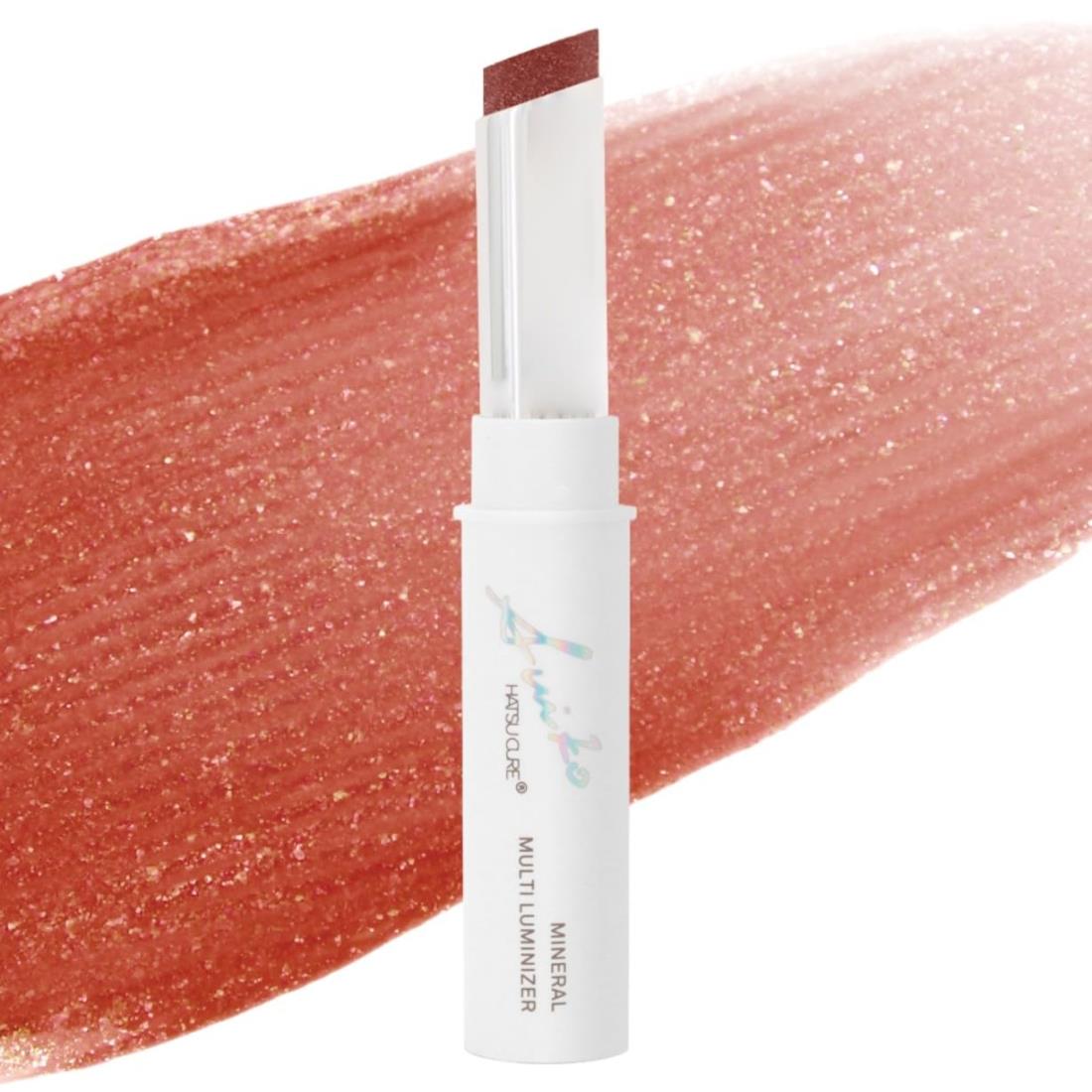 SUIKOミネラルマルチルミナイザー 06ラスティレッド 偏光パール リップ ハイライト チーク 保湿 ミネラルコスメ 口紅 血色感深みレッド 濡れツヤ