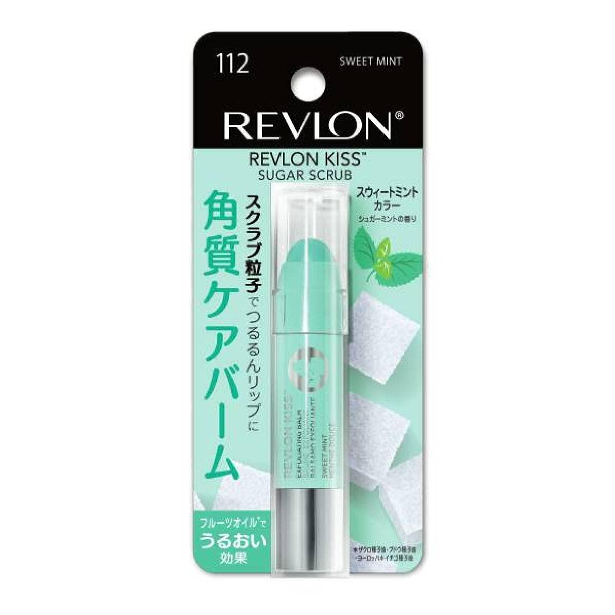 レブロン キス シュガー スクラブ 112 スウィート ミント 角質ケアバーム リップスクラブ Revlon Kiss Sugar Scrub 112 Sweet Mint 2.6g (x 1) リップ リップケア