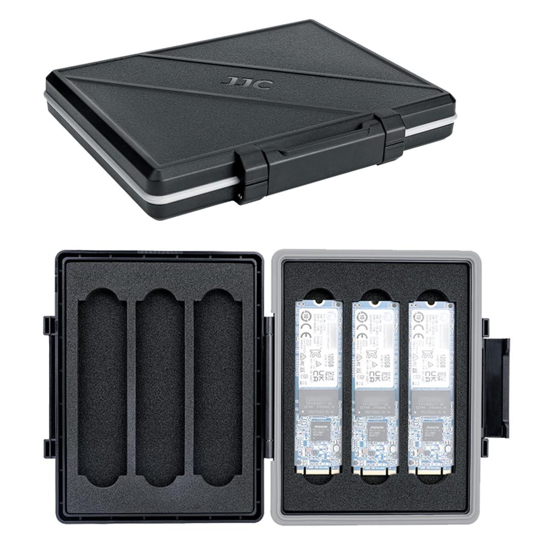 JJC 6スロット M.2 NVME 2280 SSD 収納ケース 6 枚 M.2 2280 / M.2 2260 / M.2 2240 / M.2 2230 SSD 収納可能 耐衝撃 防塵 防湿
