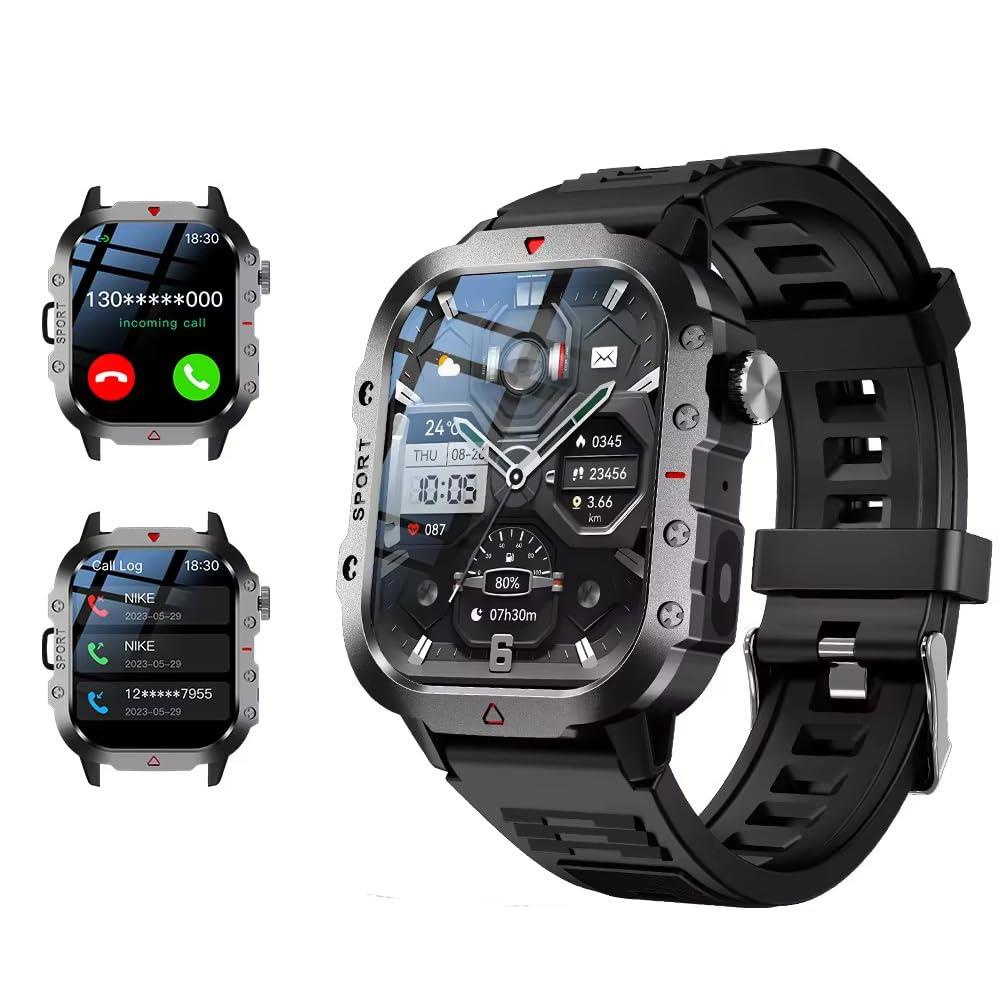 VANIR スマートウォッチ iPhone アンドロイド 対応 通話機能付き Smart Watch 2.01インチ大画面 レディ..