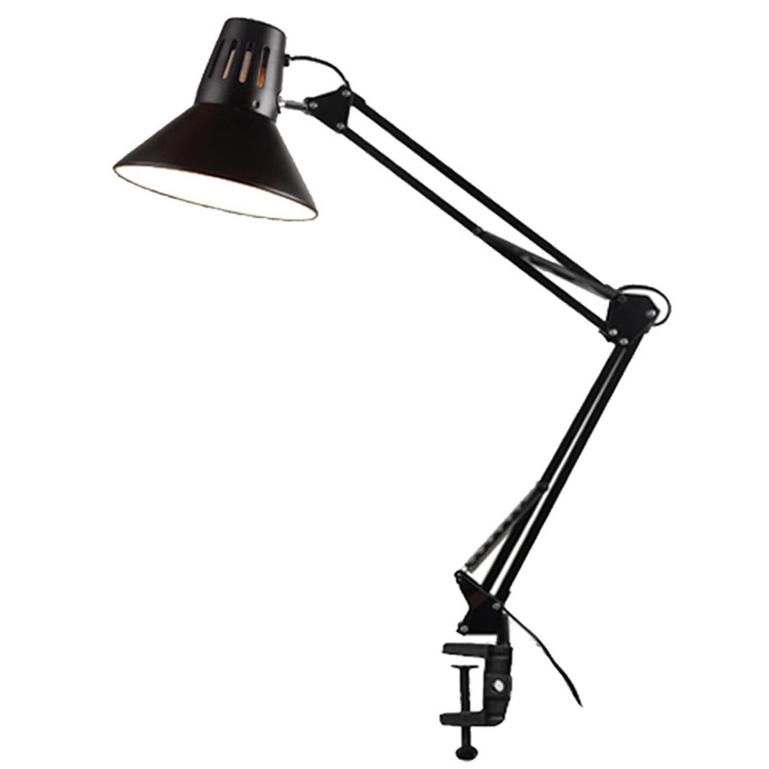 Makilight アームライト 12W LEDスタンド クランプ式 デスクライト 目に優しい E27金口 アームランプ LEDライト 調色3段階 電気スタンド LED電球付属 卓上ライト コンセント式 角度調節可能 簡単操作 仕事 勉強 寝室 照明 読書ライト テーブルランプ ブラック