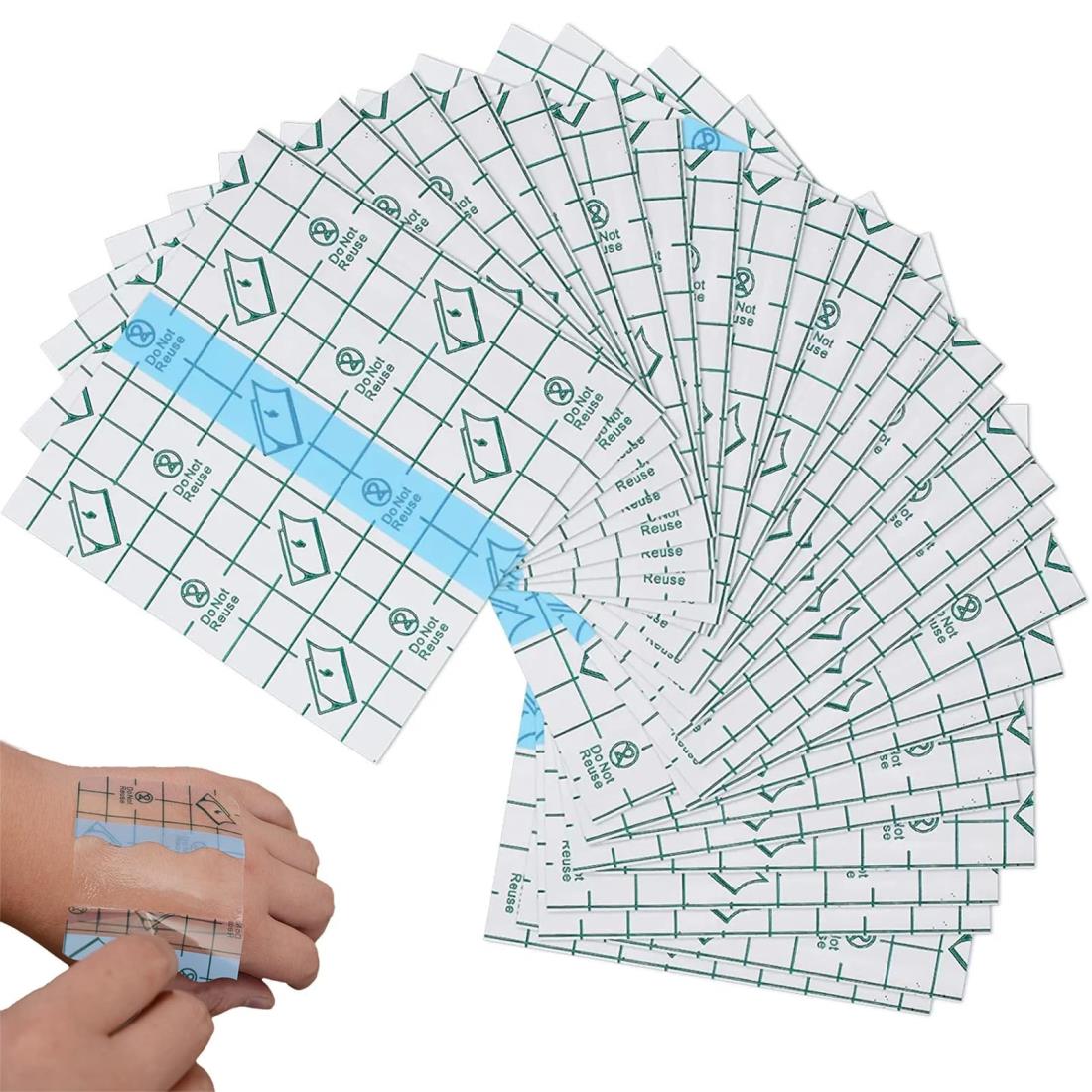 YACHUN 防水フィルム 50枚 10cm×10cm 透明絆創膏 透明 抗菌 傷口保護 キズ防水フィルム キズに保護フィ..