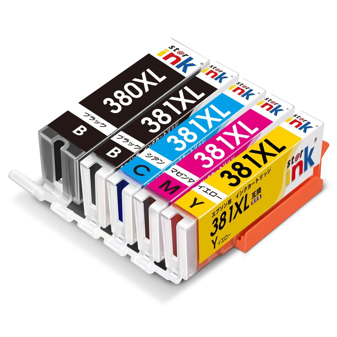 キャノン 対応 BCI-381XL BCI-380XL Canon 互換インク 5本セット (2BK/C/M/Y) 380 381 インク 381+380/5MP 互換インクカートリッジ TS6..