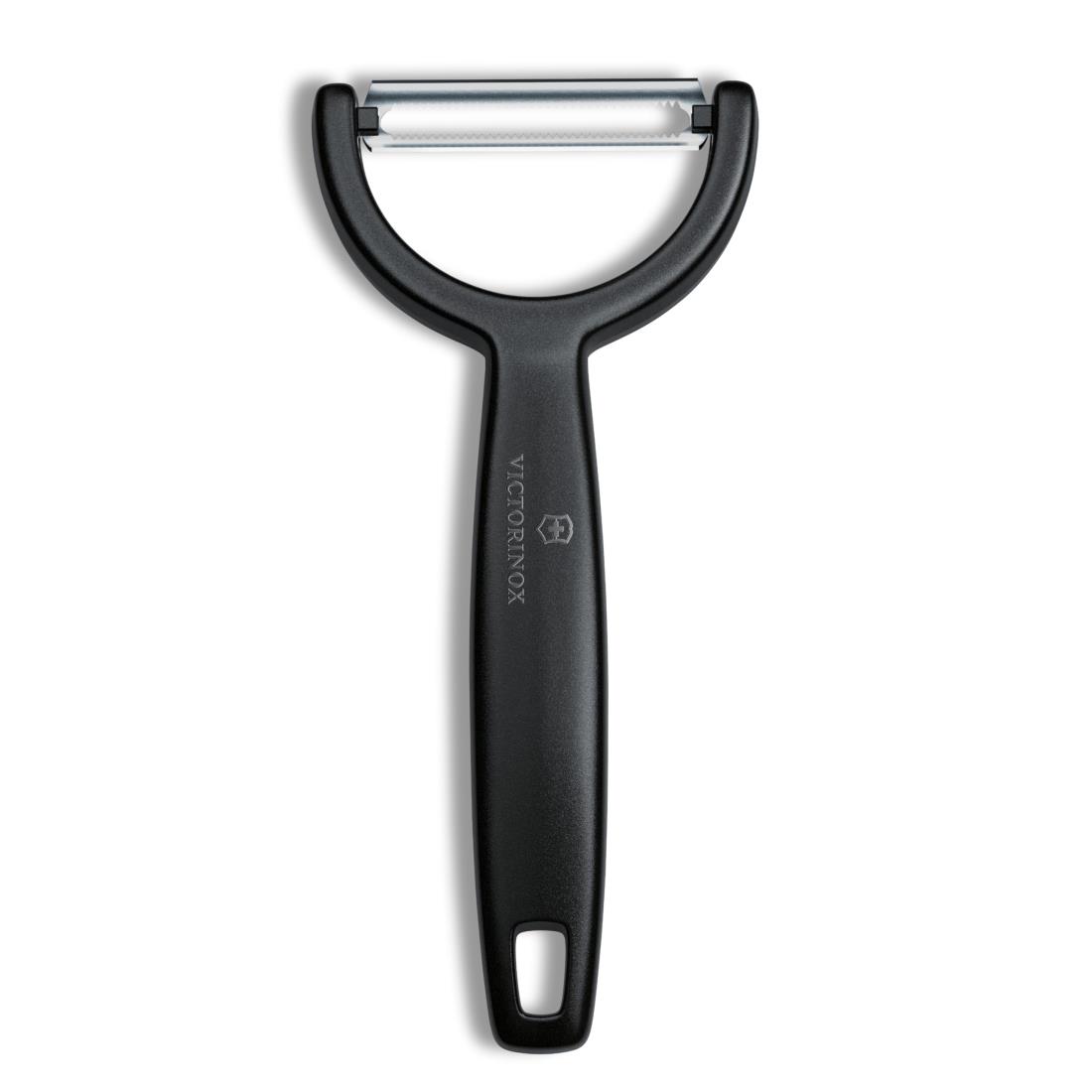 VICTORINOX(ビクトリノックス) ピーラー・皮むき器 食洗機対応 切れ味が長持ちするピーラー 波刃 ブラック 高い耐久性と人間工学に基づいた握りやすいハンドル イプソ スイスクラシック 6.0963.3