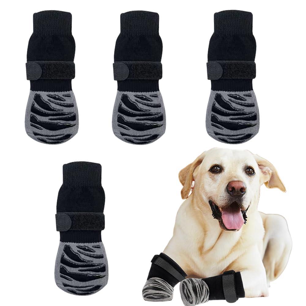 YFFSFDC 犬 靴下 滑り止め ペット用品 通気性 伸縮性 柔らかい 足カバー 足舐め防止 汚れ防止 肉球保護..