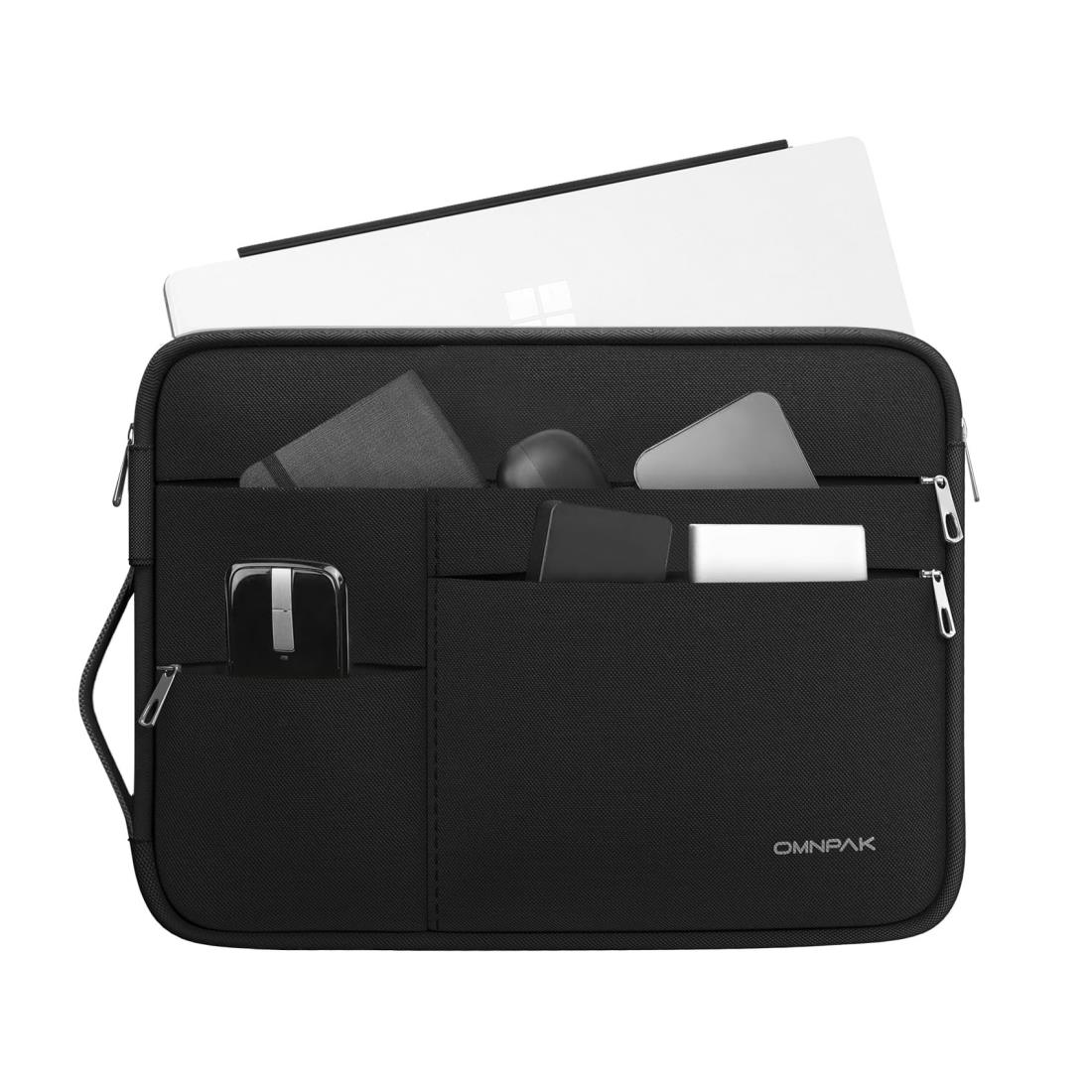 Omnpak 12-12.9インチ Surface Pro 12/11/10/9 パソコンケース適用 Surface Laptop Go 3 / Microsoft Surface Pro8 /X /7 /6 /5 対応 360°保護 耐衝撃 撥水加工 PC周辺小物収納