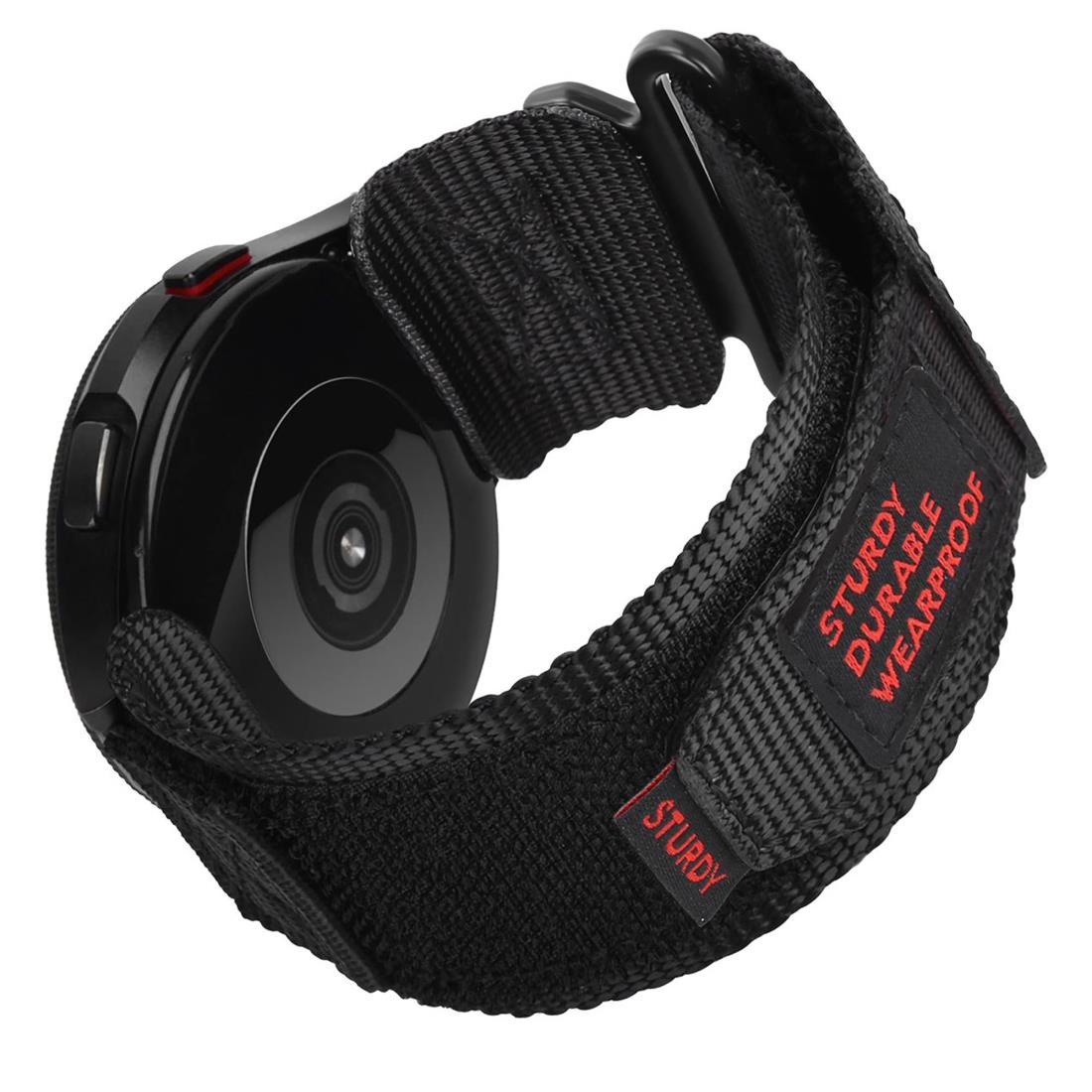 [Lamshaw] for Garmin Venu X1 スマートウォッチバンド,しっかりナイロンスポーツストラップ、強力マジックテープのデザイン、長さ調節ナイロンループ丈夫で 快適で 交換ベルト 対応Garmin Venu X1 スマートウォッチ (ブラック, 24mm)