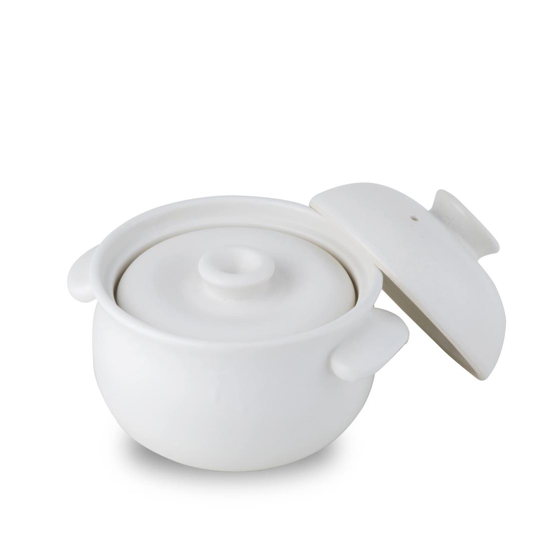 たいせい窯 萬古焼 土鍋 ごはん鍋 2合炊き 白 / 日本製 直火用 電子レンジ対応 食洗機対応 オーブン対..