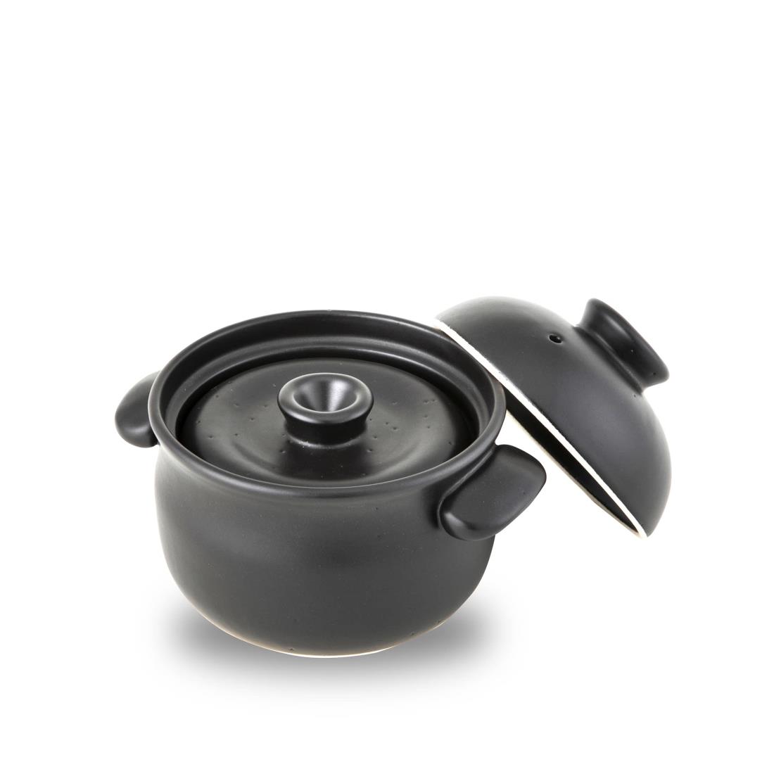 たいせい窯 萬古焼 土鍋 ごはん鍋 1合炊き 黒 / 日本製 直火用 電子レンジ対応 食洗機対応 オーブン対..