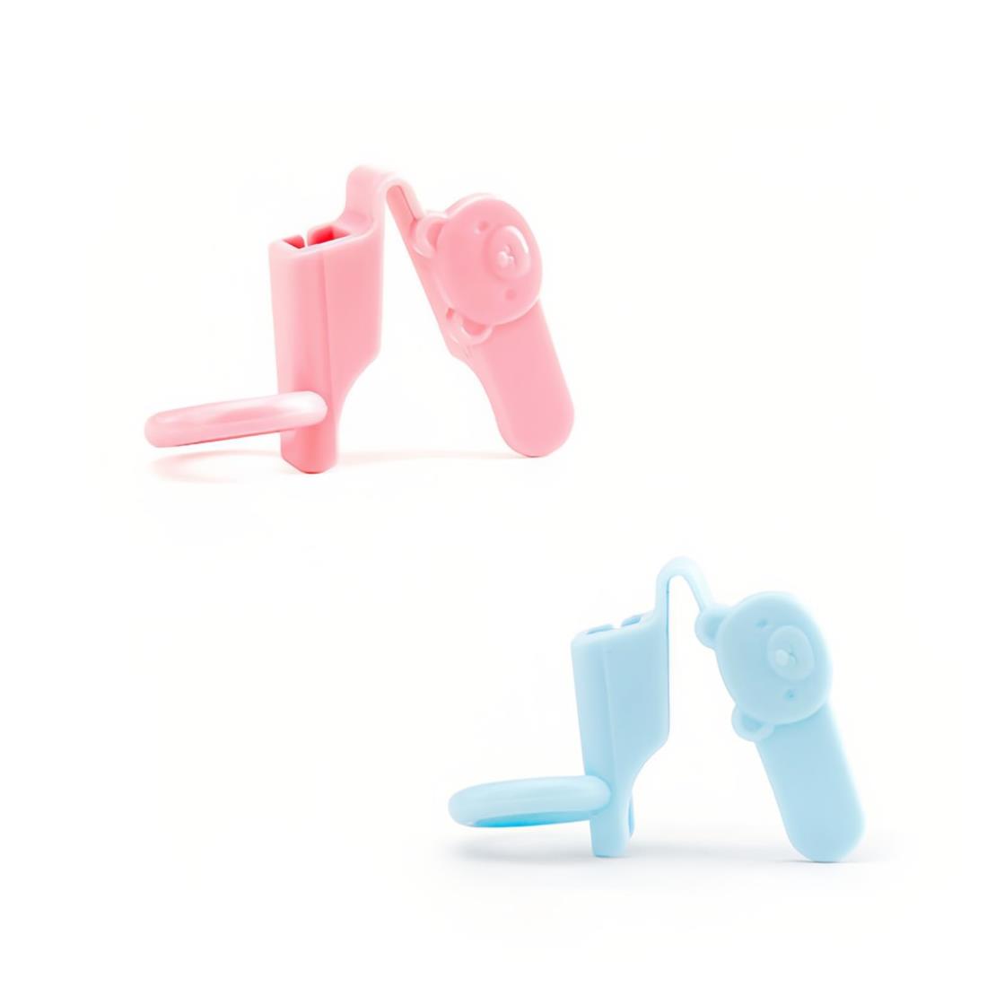 TOAURDA 箸トレーニングツール 子供用 矯正箸【2個セット】 トレーニング箸 練習箸 体感できる正しい持ち方ト しつけ箸 滑り止め 箸ヘルパー 子供用補助ばしツール（ブルー 、ピンク色）