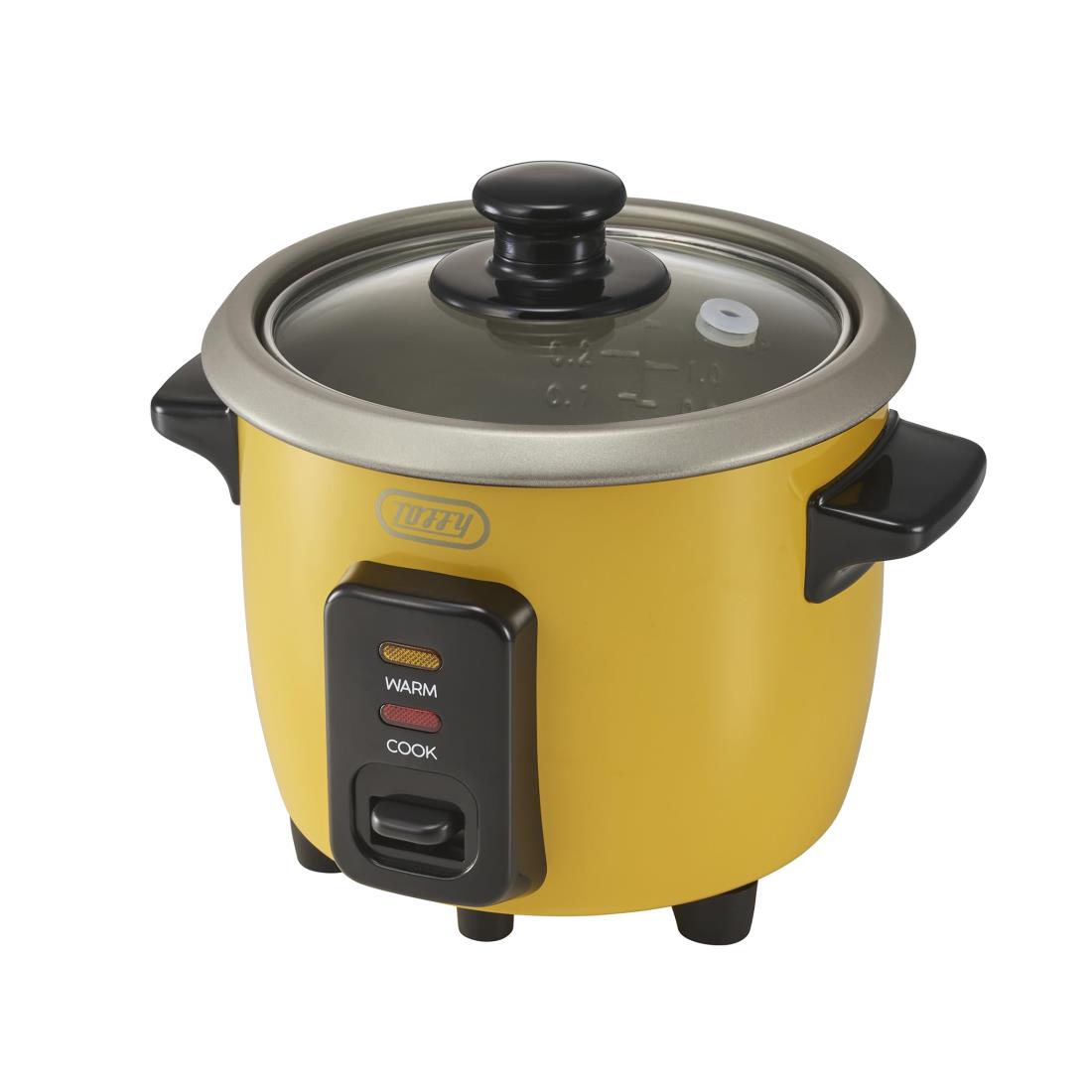 【Toffy/トフィー】 ミニ炊飯器 K-HRC1 コンパクト 0.5~1.5合炊き ふっ素加工 炊き立てご飯 カナリアイエロー(3)