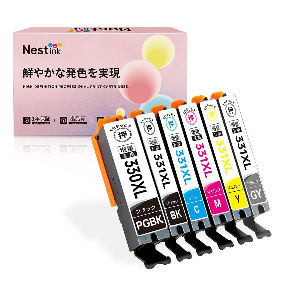 Nestink BCI-330XL 331XL 互換インク 6色セット 大容量 キヤノン(Canon)用 TS8530 TS8630 TS8730 TS8830対応 330 331 インク 最新ICチップ搭載 残量表示対応 個別包装 純正併用可