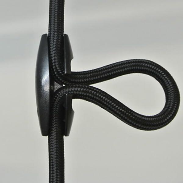 5個セット 長さ調整コードクリップ (黒) ペンダントライトのコードを簡易に短くする コードリール 照明 コードアジャスター 天井照明 照明器具部品 インテリア 雑貨 ライト ランプ(長さ調整 長さ調節)コード 簡易 クリップ リール