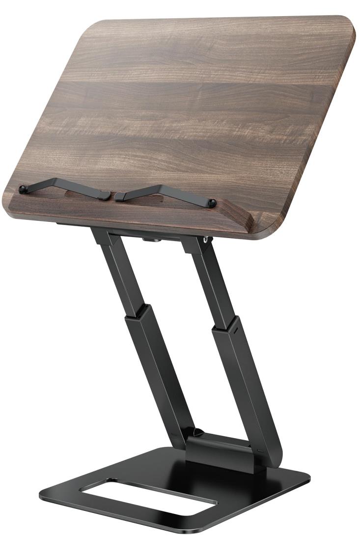 Tounee ブックスタンド 伸縮式ブックホルダースタンド 高さ調節可能 引き出し式デザイン 人間工学に基づいたクックブックスタンド 伸縮性ページクリップ付き ...