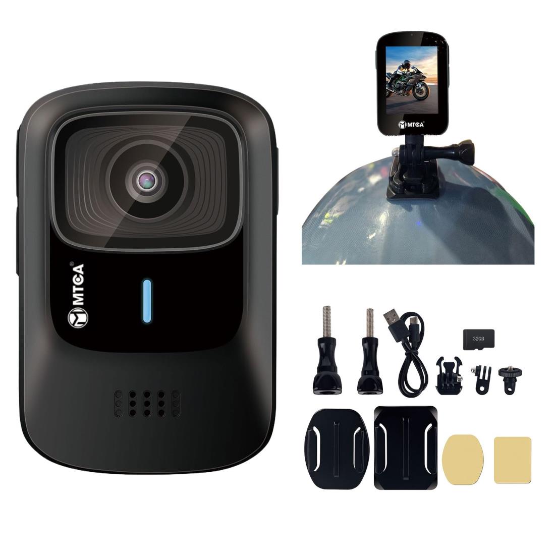 アクションカメラ ウェアラブルカメラ 4K UHD 16MP防水 スポーツカメラ 145°広角 ヘルメットマウントとアクセサリー付 バイク 自転車 アウトドアアドベンチャーに最適
