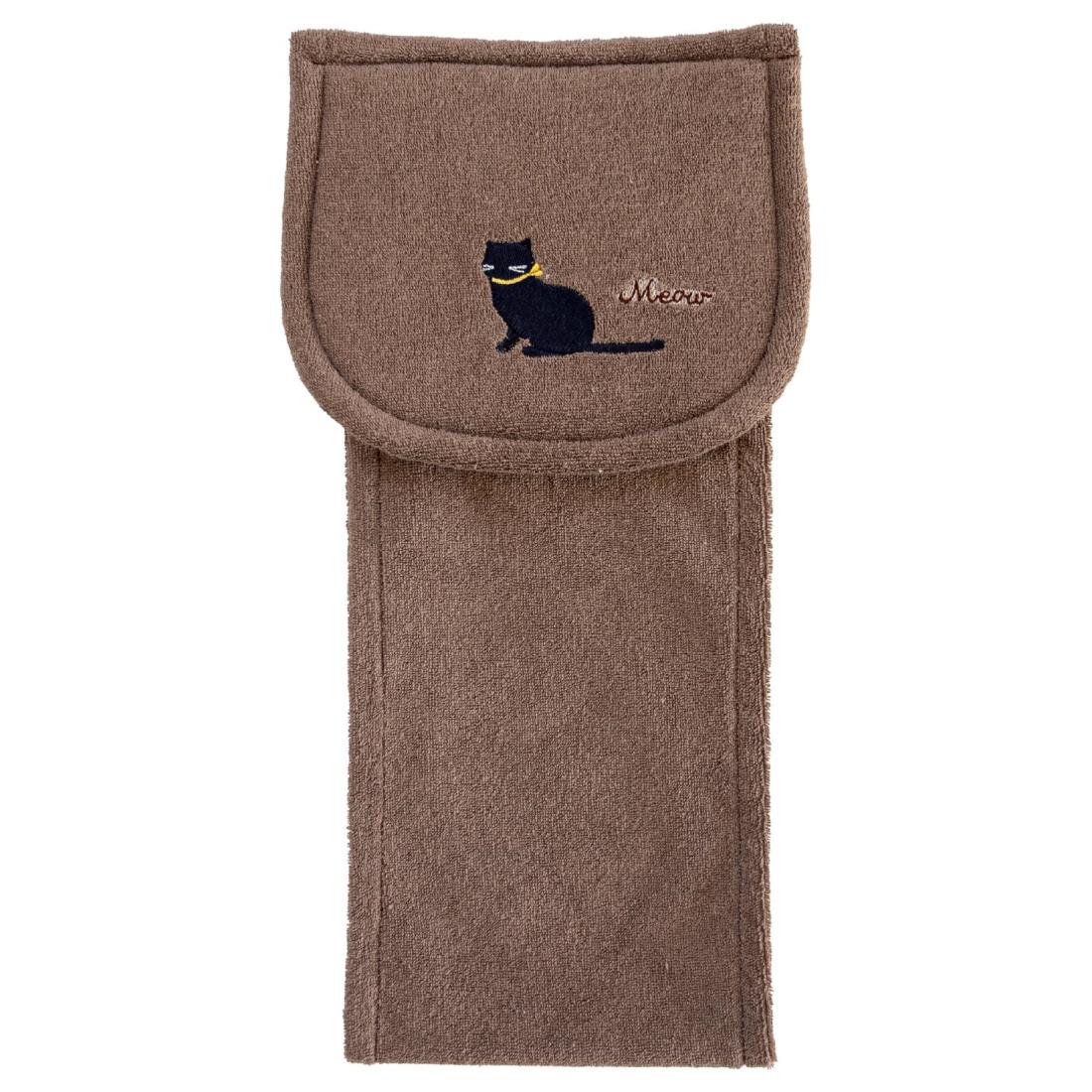 オカ(OKA) ミニョン トイレットペーパーホルダー ブラウン (ねこ かわいい カジュアル 幾何学柄 洗える)