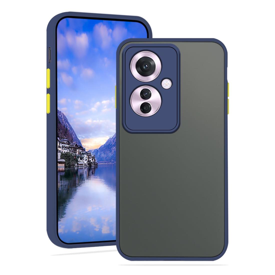 Anlalish 携帯ケース 対応 OPPO Reno11 A ケース 透明 軽量 OPPO Reno 11A スマホカバー可愛い 薄型 耐衝撃 持っているカメラ保護 指紋防止カード (青)(2)