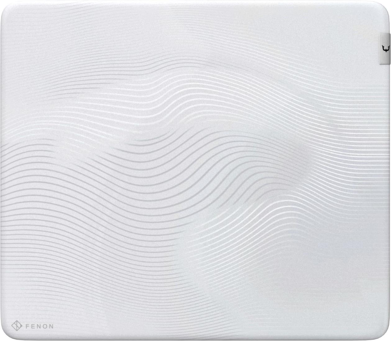 REJECT ゲーミングマウスパッド 白 FENON 500×450×4mm 布 バランスタイプ 大型 アークエッジ ラバーベース ホワイト XL SOFT Moon White