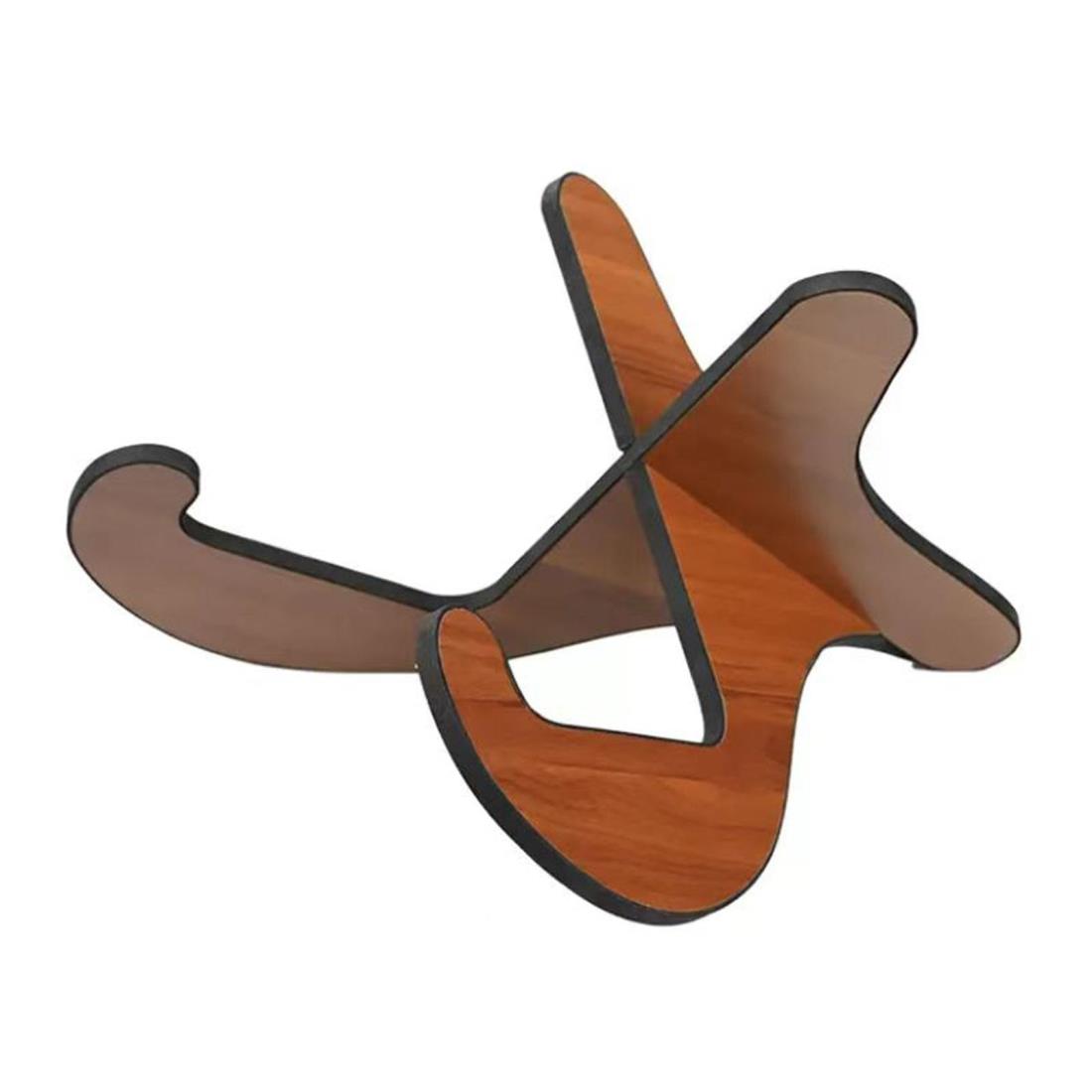 木製ギタースタンドフロア 折り畳み式 X型 ポータブル弦楽器ス ソフトレザー保護 滑り止め 39-41インチのギターなど他の楽器にも適しています ウクレレ/マンドリン/ヴァイオリン用 (ライトブラウン) Frenflu