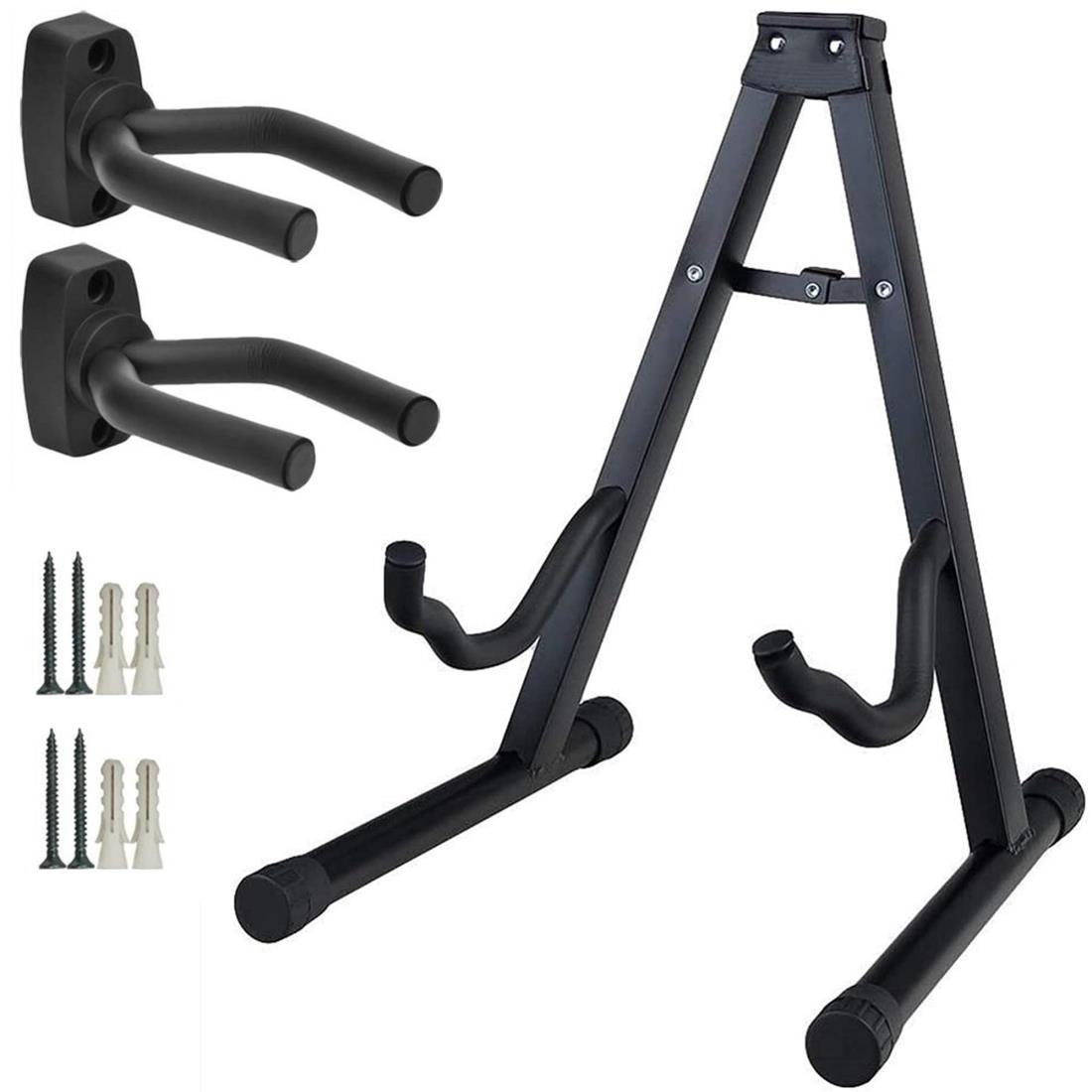 【3個セット A型タイプ折り畳み式*1個 壁掛け式*2個】※商品の不良や故障等ございましたらご連絡を下さいませ。迅速にご返金させて頂きます。ギタースタンド折りたたみ式デザイン - このメタルギター/エレクトリック/アコースティック/ベーススタンドはAフレームの形状で特別に設計されており、簡単に平らに折りたたむことができます。【3個セット A型タイプ折り畳み式*1個 壁掛け式*2個】高品質の金属とゴム素材スタンド - 琴架はステンレススの材質を採用して、堅固で、錆びを防ぎます；スタンドと楽器の接触部分は緩衝材（特製発泡綿）の貼り付けでいる、他の金属性のスタンドと木製スタンドなどに比べて楽器本体に傷が付くのを防ぎます。【3個セット A型タイプ折り畳み式*1個 壁掛け式*2個】エレキギター、アコースティックギター、ベースなど様々な弦楽器のスタンドとして利用可能で汎用性に優れます。スタンドの芯となる部分にはスチールを採用し、しっかりギターを支えます。【3個セット A型タイプ折り畳み式*1個 壁掛け式*2個】軽量でありながら非常に丈夫です彼らはそれらを輸送することを非常に容易にする平らに折りますアコースティックギターやエレキギターに最適です。【3個セット A型タイプ折り畳み式*1個 壁掛け式*2個】商品：ギタースタンド 寸法（展開時）：幅28cm 奥行き30cm 高さ39cm 寸法（折りたたみ時）：幅30cm 奥行き40cm