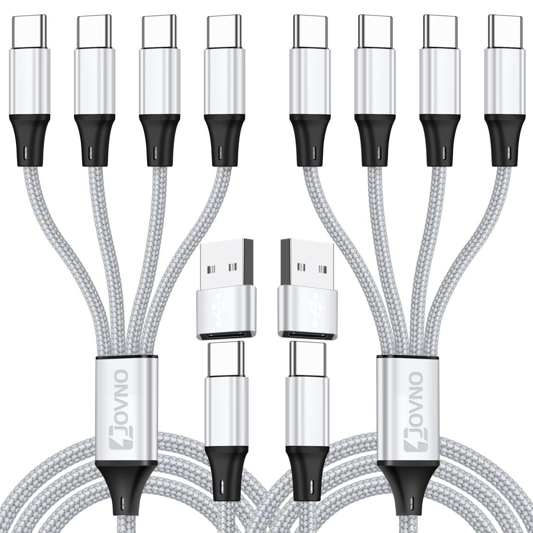 Jovno【2本セット 1.2m】USB A/C to Type C タイプc ケーブル PD+QC対応 3.1A急速...