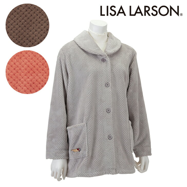 楽天エプロンメーカーのお店サロンジェ〈SALE〉【LISA LARSON】 リサ ラーソンボア×マイキー刺しゅう スモック あったか リサラーソン 北欧 猫 ボタン ブランド おしゃれ