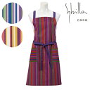 〈SALE〉【Sybilla casa】 シビラ カーサペンタグラマ クロスエプロン〈1点までメール便OK〉 ブランド おしゃれ ストライプ