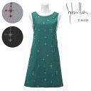 〈SALE〉【Sybilla casa】シビラ カーサスター刺しゅう 背付き エプロン〈1点までメール便OK〉 おしゃれ きれい ブランド