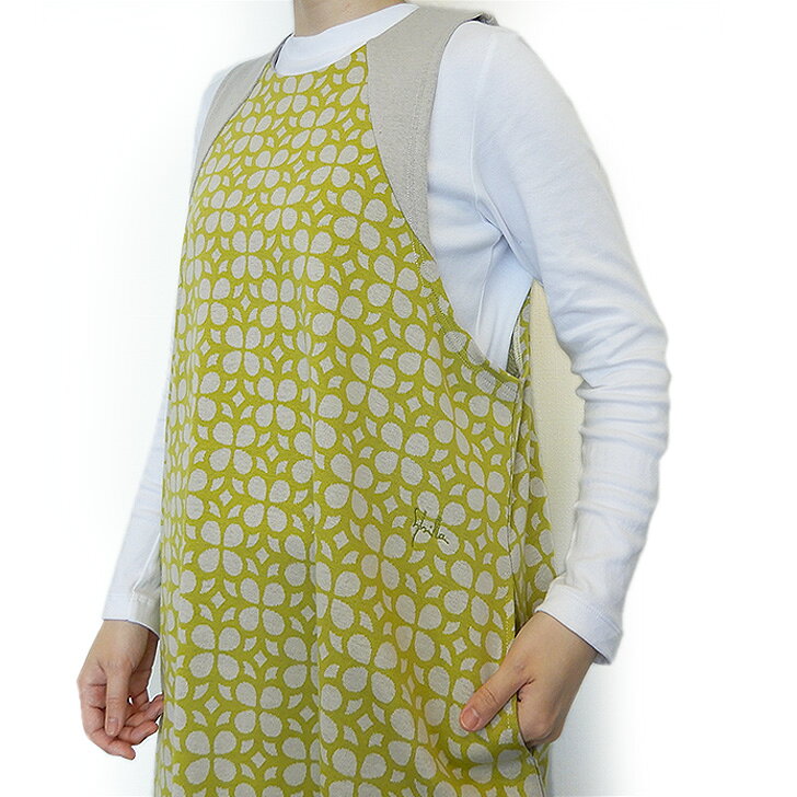 〈SALE〉【Sybilla casa】シビラ カーサジオメトリーフラワー ニット 背付き エプ...