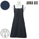 【ANNA SUI】アナ スイキャット刺しゅう クロスエプロン〈1点までメール便OK〉 おしゃれ ブランド 猫