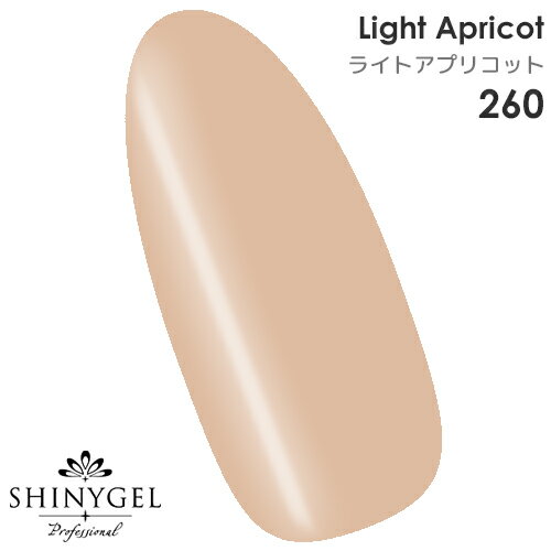 SHINYGEL Professional：カラージェル 260／ライトアプリコット 4g （シャイニージェルプロフェッショナル）［UV/LED対応○］（JNA検定対応）