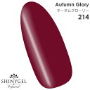 SHINYGEL Professional:カラージェル 214/オータムグローリー ボルドー 葡萄色 4g (シャイニージェルプロフェッショナル)[UV/LE...