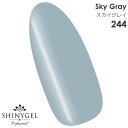 SHINYGEL Professional：カラージェル 244／スカイグレイ 4g （シャイニージェルプロフェッショナル）［UV/LED対応○］（JNA検定対応）