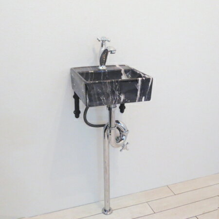 【新品】化粧台セット『石目マーブル柄 洗面ボール ブラック W300×D290』　洗面セット 洗面ボール DIY 北欧 インテリア デザイン おしゃれ かわいい 洗面所 水道 蛇口 止水栓 サロン 自宅 美容 理容