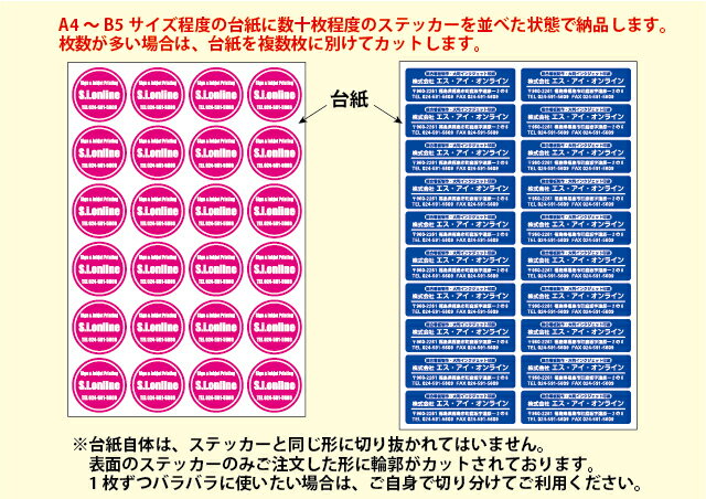 かまぼこ型オリジナルステッカー(サイズ:W10...の紹介画像3