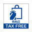 「免税店（TAX FREE）」ピクトサイン・アルミ複合板タイプ（サイズ：W200×H200mm）【速達クロネコメール便対応】