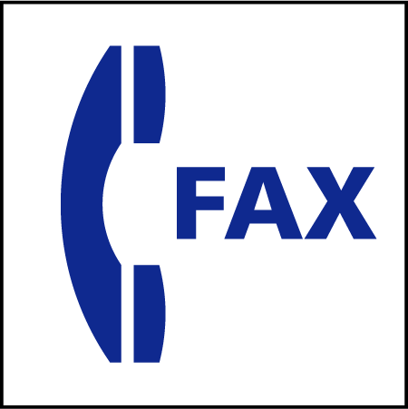 「FAX（ファックス送信所）」ピクトシール3枚セット（W200mm×H200mm）【速達クロネコメール便対応】